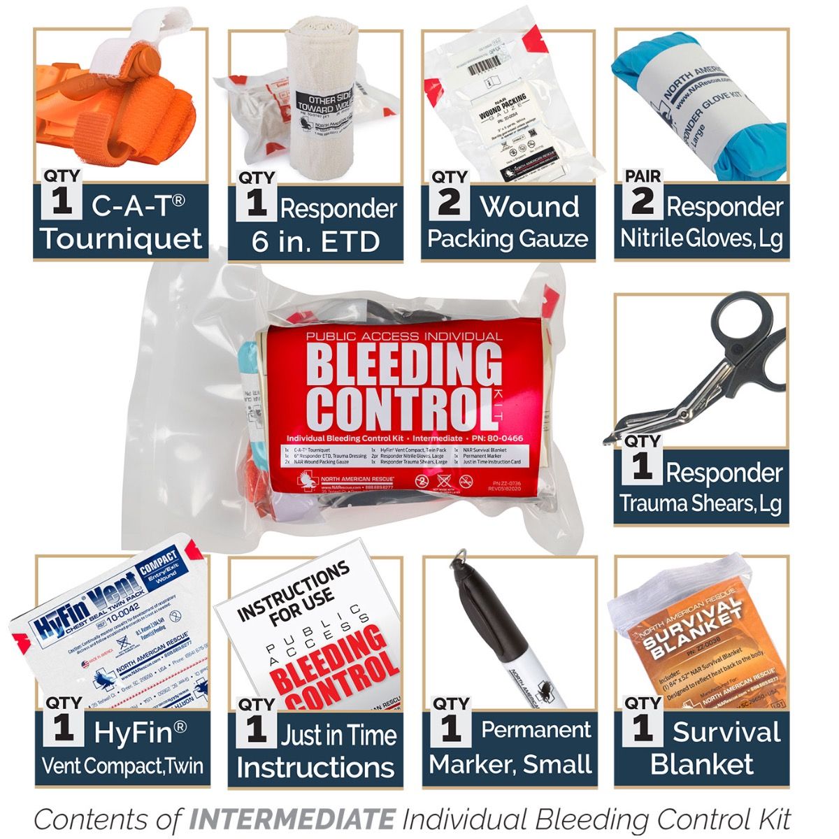 Public Access Bleeding Control 6-Pack - Vacuum Sealed