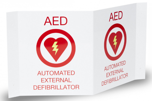 AED Wall Sign, 3-D