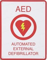 AED Wall Sign, flat